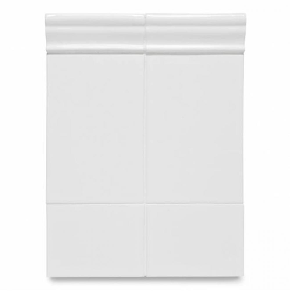 Cottage Windsor Rail 2 1/4'' x 6'' in Dover White Glossy Solid