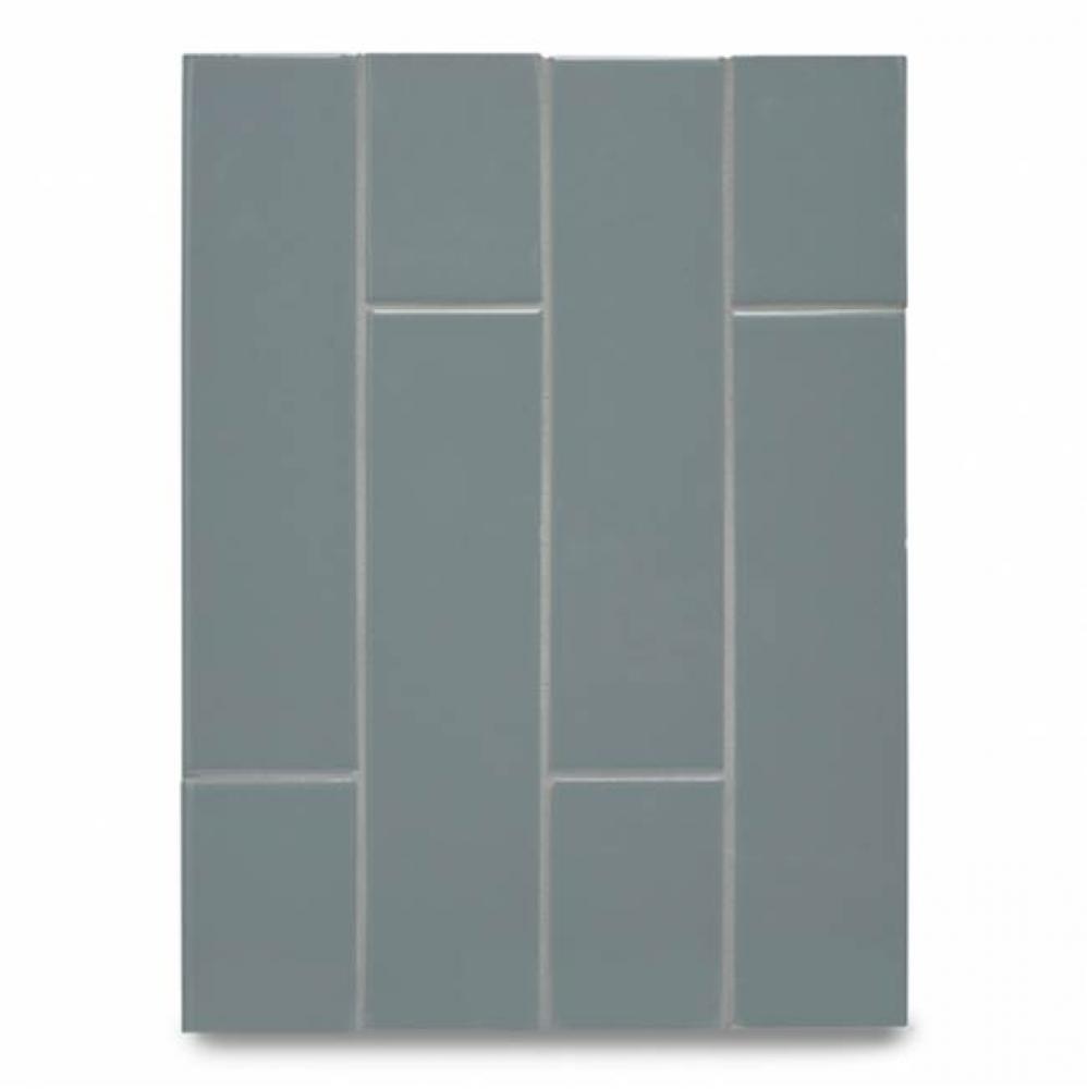 Cottage Field Tile 3 x 12 in Verdigris Glossy Solid