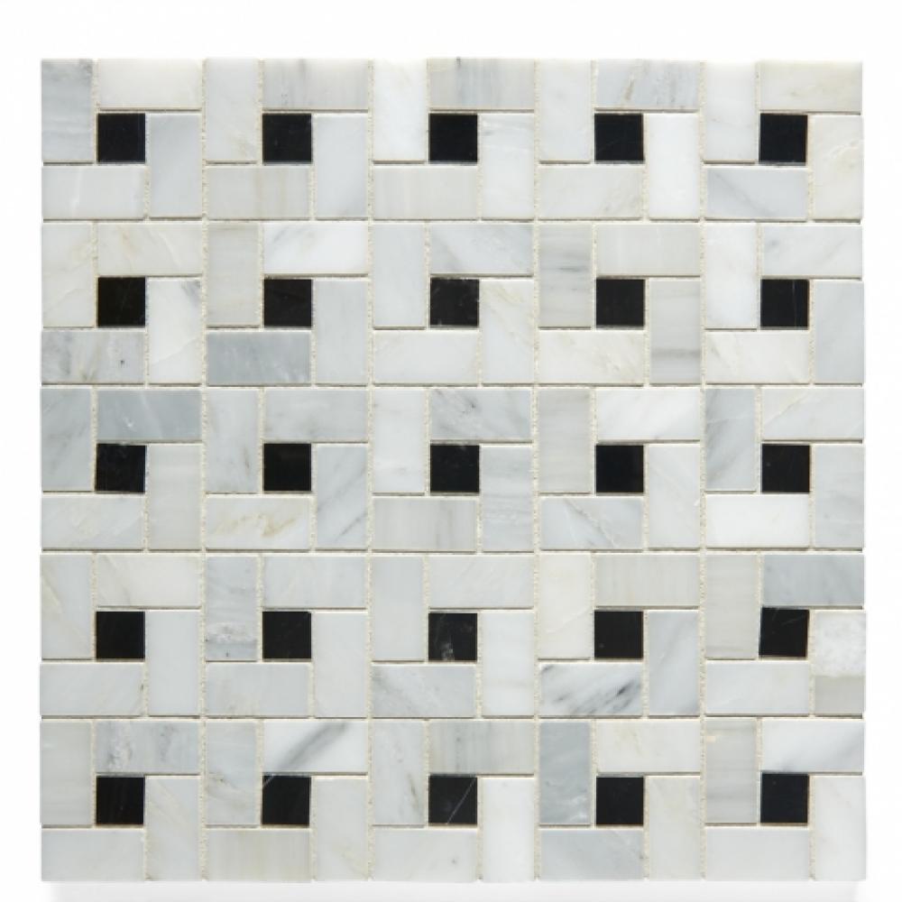 Studio Stone 2cm x 4cm Arc d''Midi Mosaic in Ariel/Eclipse Polished