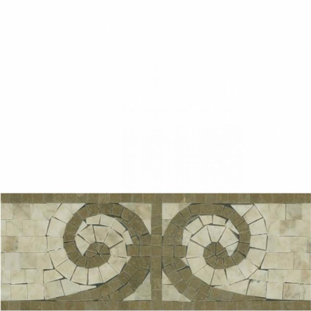 Signet Tesserae Rivoli Border 6 1/4'' x 12'' in Stone Group 1, 2, 3, and