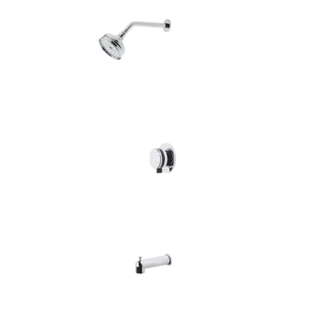Decibel Pressure Balance Shower Package with 5'' Shower Rose and Tub Spout in