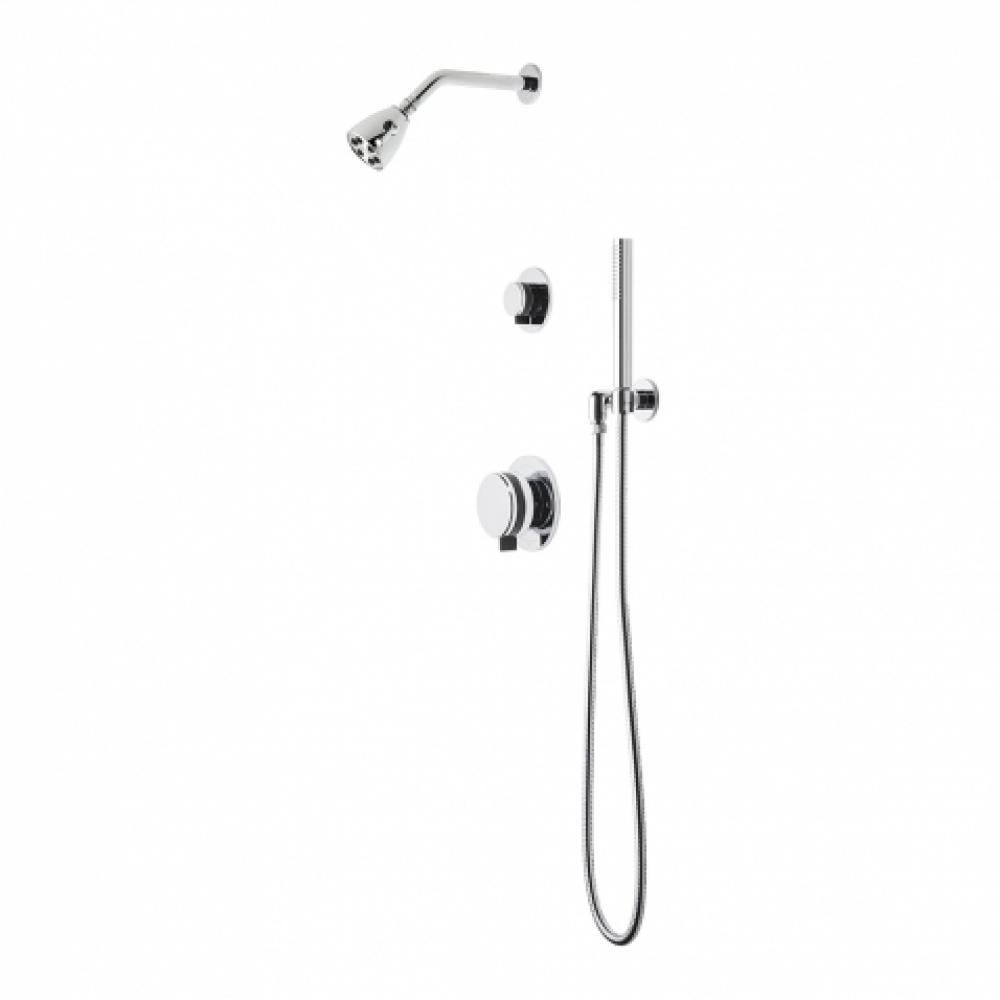 Decibel Pressure Balance Shower Package with 2 3/4'' Head, Handshower and Diverter Knob
