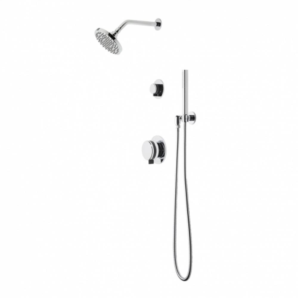 Decibel Pressure Balance Shower Package with 6'' Rain Shower Head, Handshower and