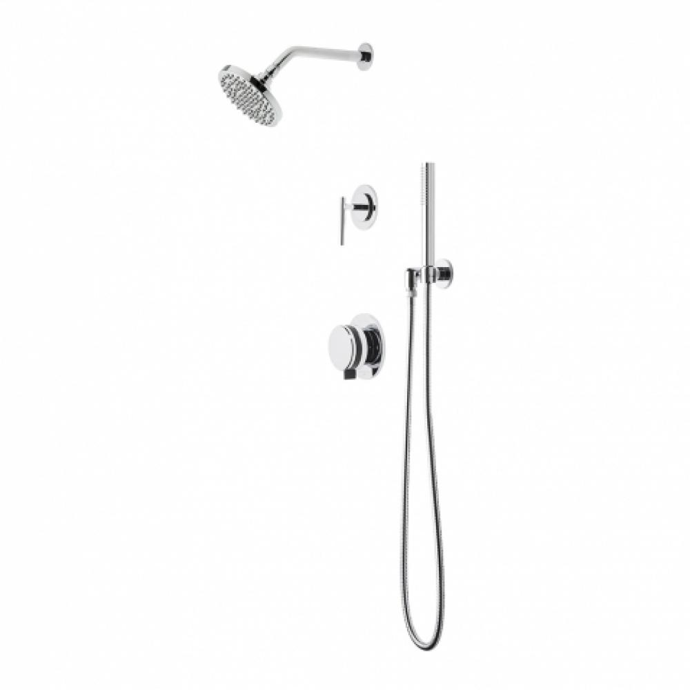 Decibel Pressure Balance Shower Package with 6'' Rain Shower Head, Handshower and