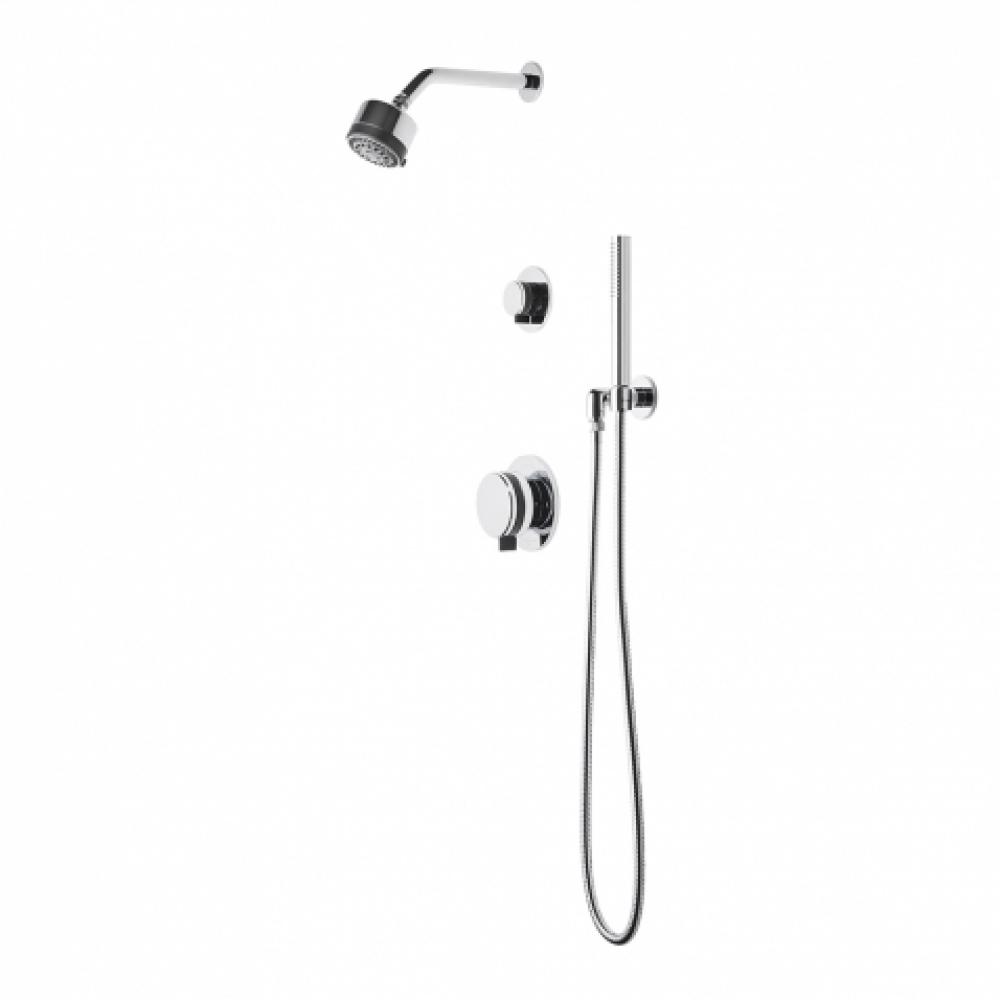 Decibel Pressure Balance Shower Package with 3 1/4'' Rain Shower Head, Handshower and