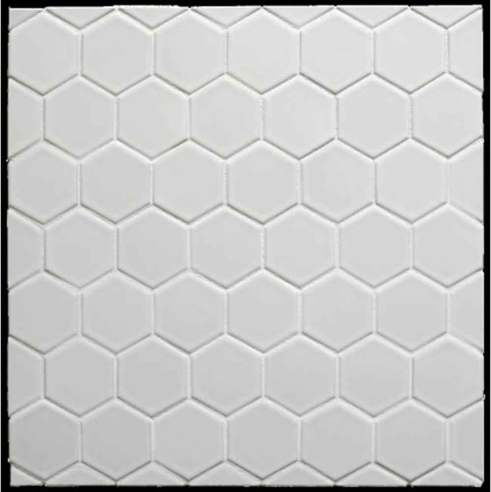 Tile Shop 2'' Hexagon Mosaic in White Glossy Solid