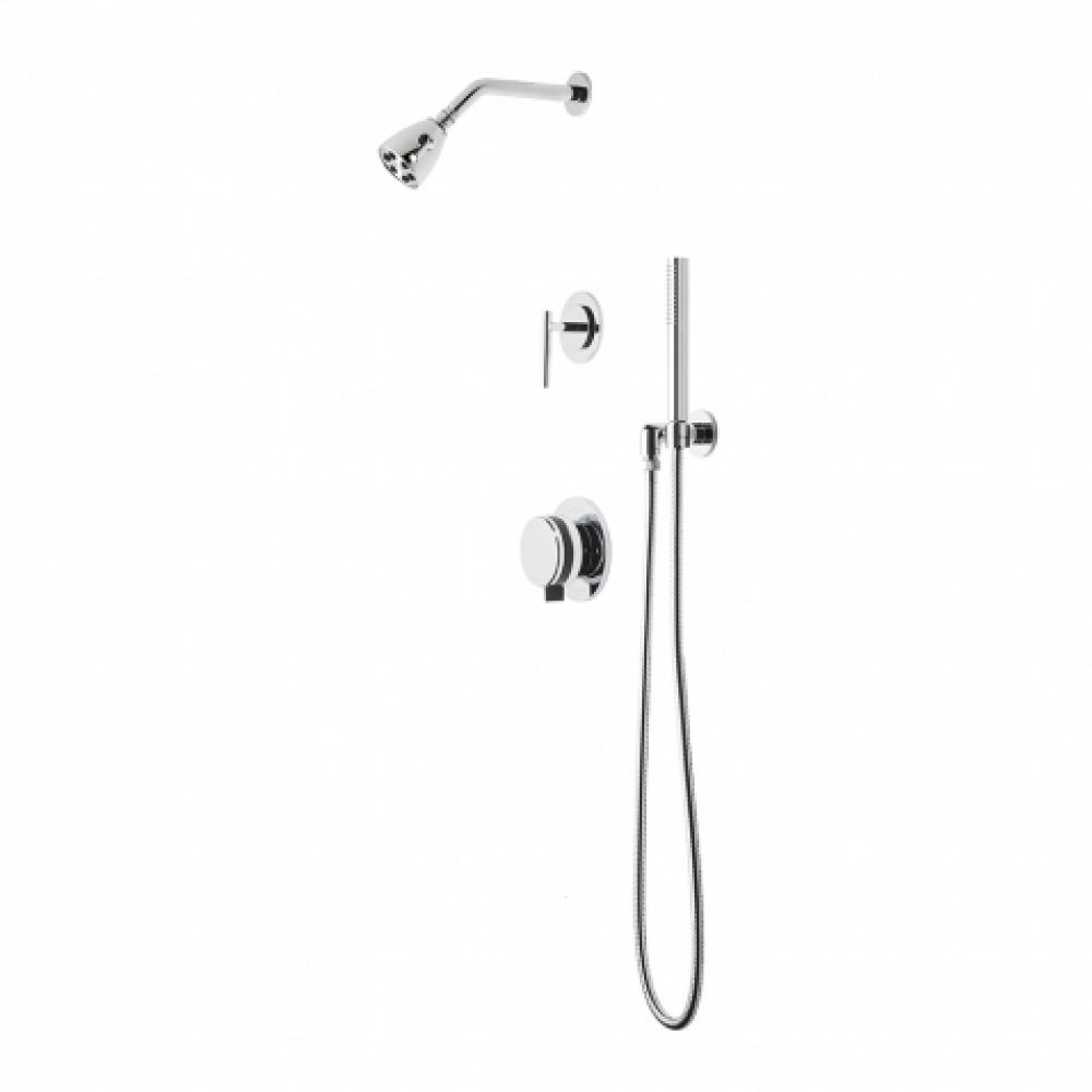 Decibel Pressure Balance Shower Package with 2 3/4'' Head, Handshower and Diverter