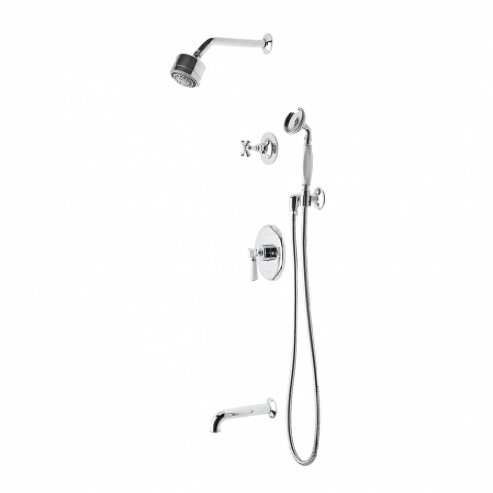 Highgate Pressure Balance Shower Package with 3 1/4'' Shower Head, Handshower, Tub