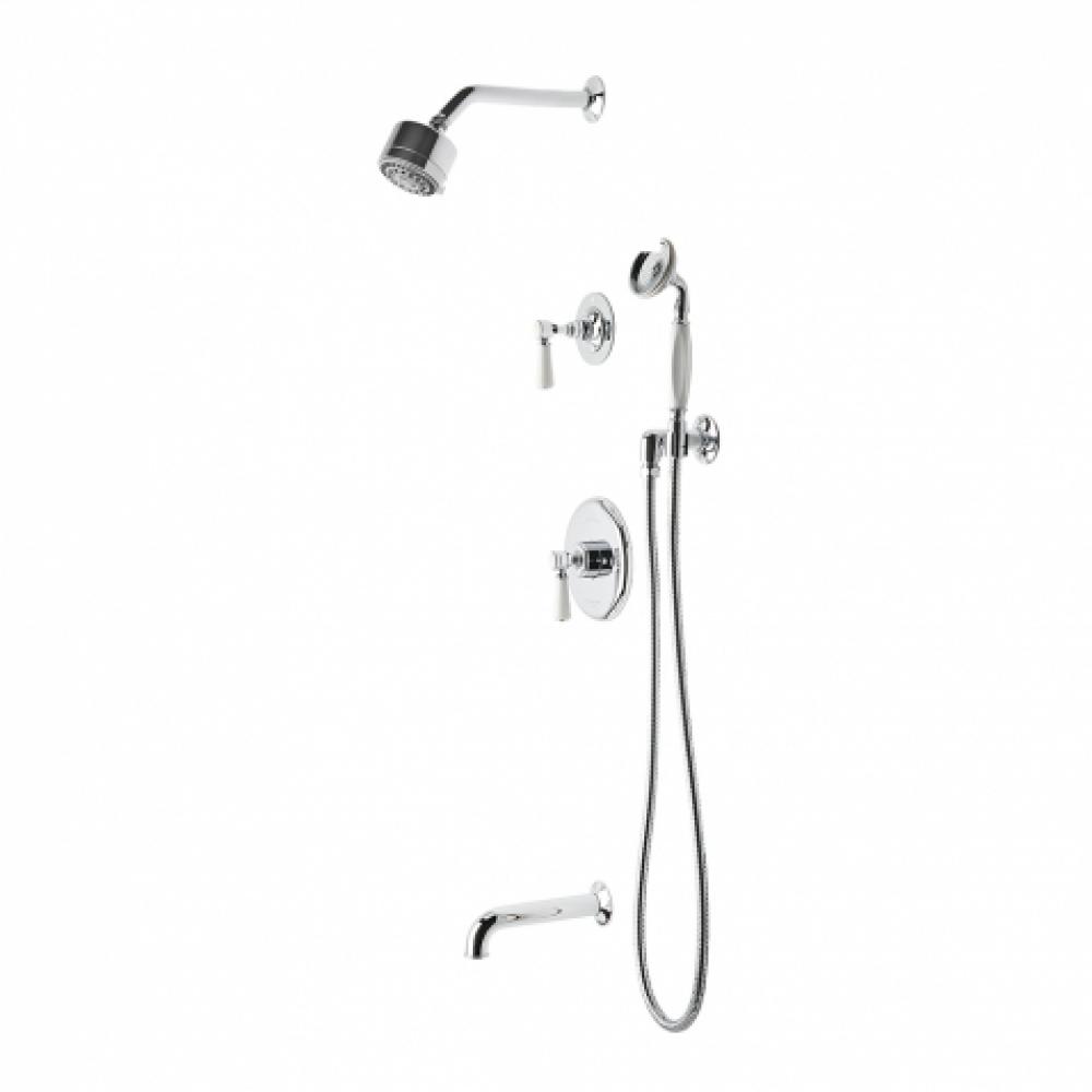 Highgate Pressure Balance Shower Package with 3 1/4'' Shower Head, Handshower, Tub