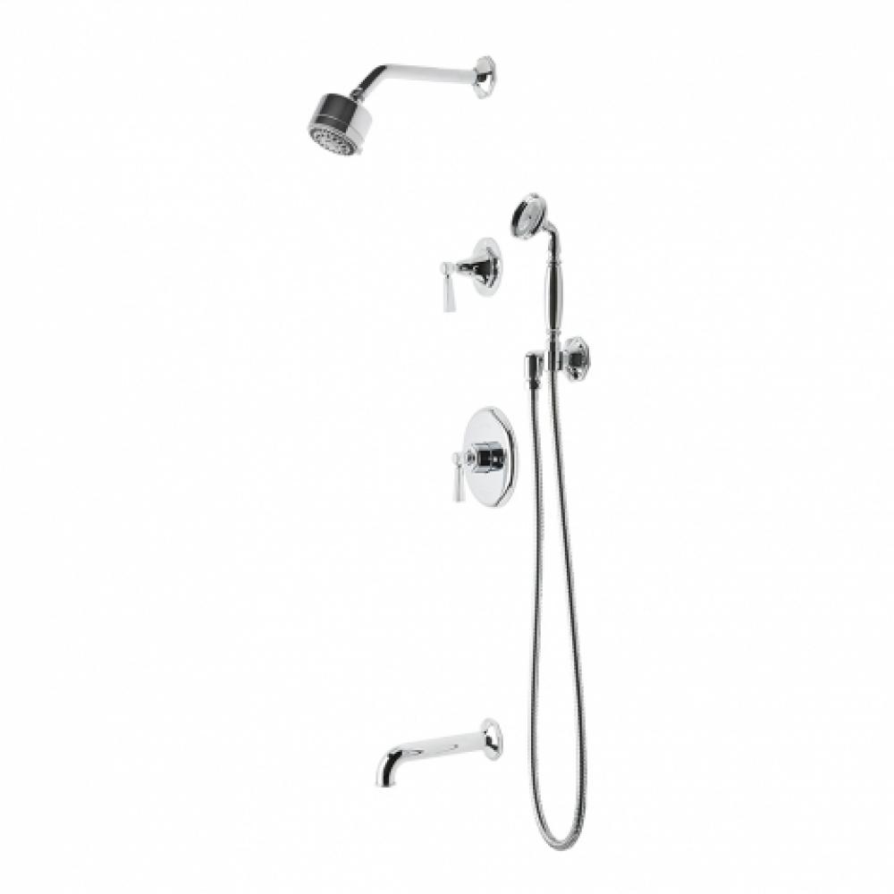 Roadster Pressure Balance Shower Package with 3 1/4'' Shower Head, Handshower, Tub