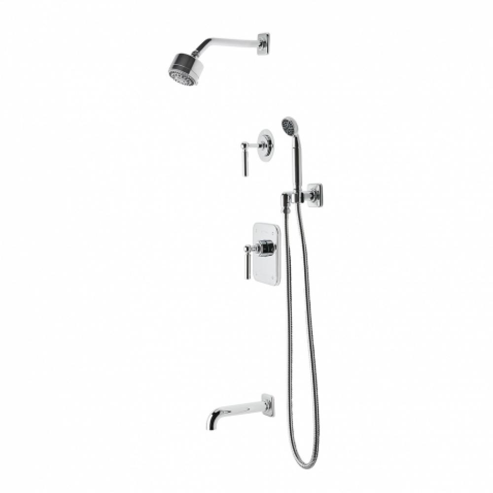 Ludlow Pressure Balance Shower Package with 3 1/4'' Shower Head, Handshower, Tub Spout