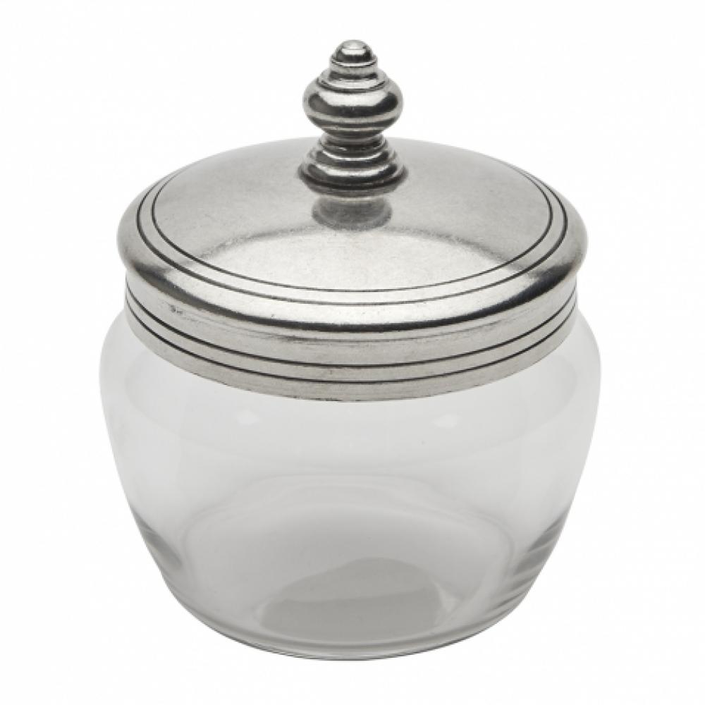 Boardman Small Covered Glass Jar in