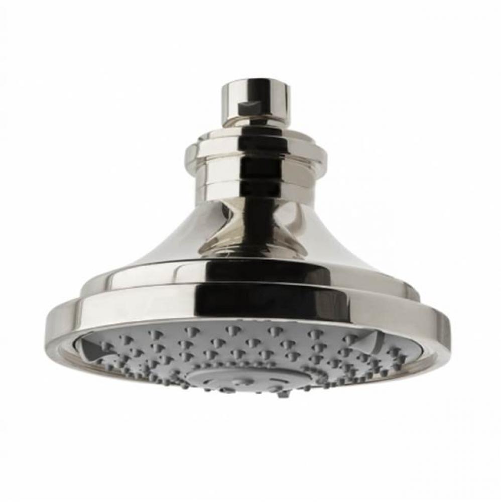 Universal 5'' Shower Head with Adjustable Spray in Nickel,