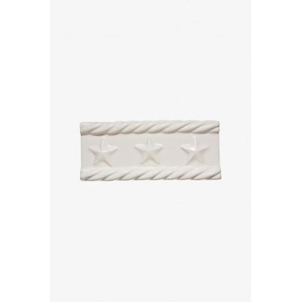 Archive Rope and Star Rope and Star Border 2 1/2 x 6 in Gray Glossy Wash