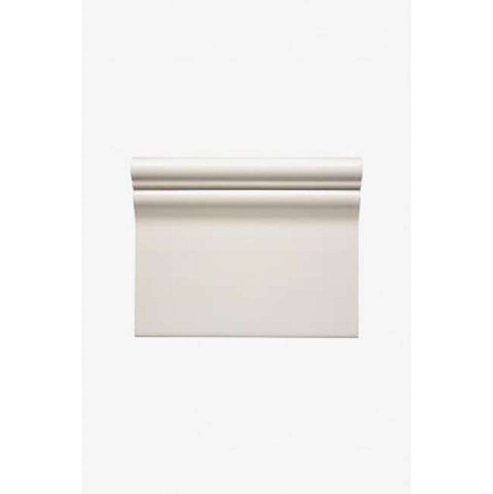 Archive Park Avenue B Base 4 7/8 x 6 Standard Stopend (Right) in White Glossy Solid