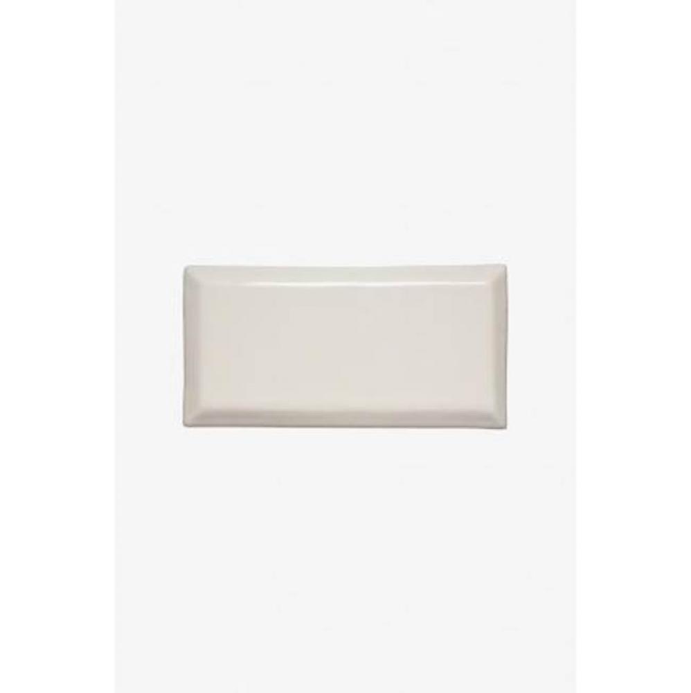 Archive Field Tile 3 x 6 Beveled in Clear Glossy Crackle