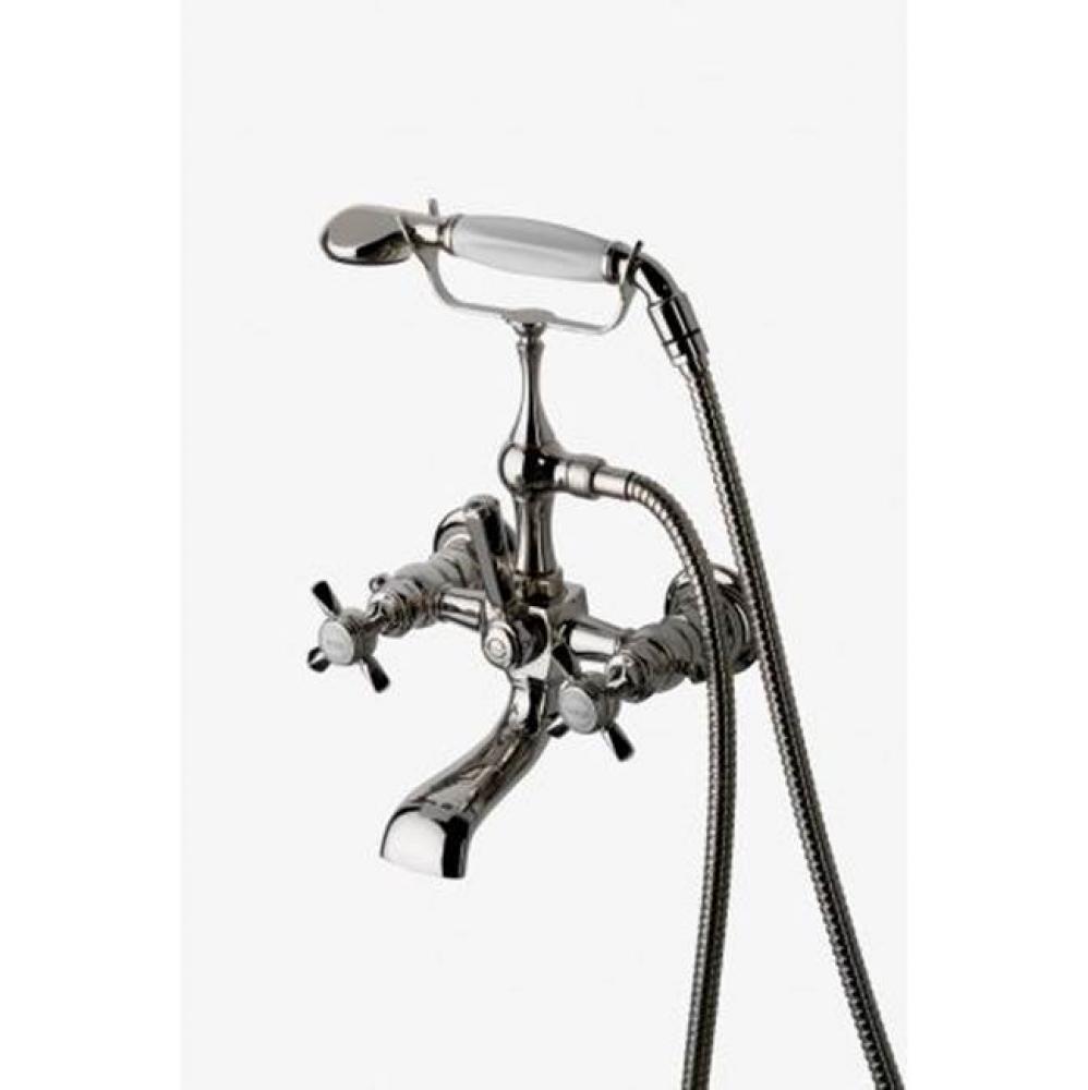 Astoria Exposed Tub Filler with 1.75gpm Handshower and Metal Cross Diverter in Chrome