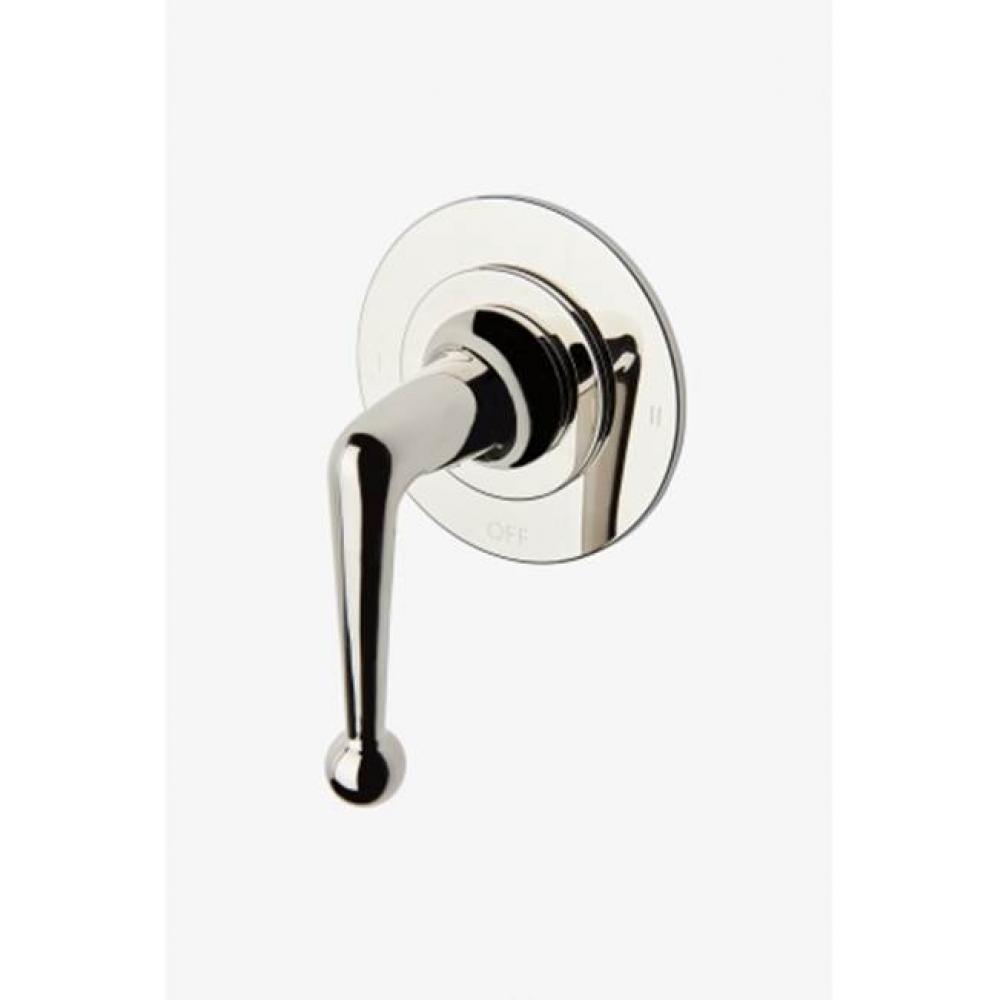 Dash Two Way Thermostatic Diverter Valve Trim with Roman Numerals and Metal Lever Handle in Matte