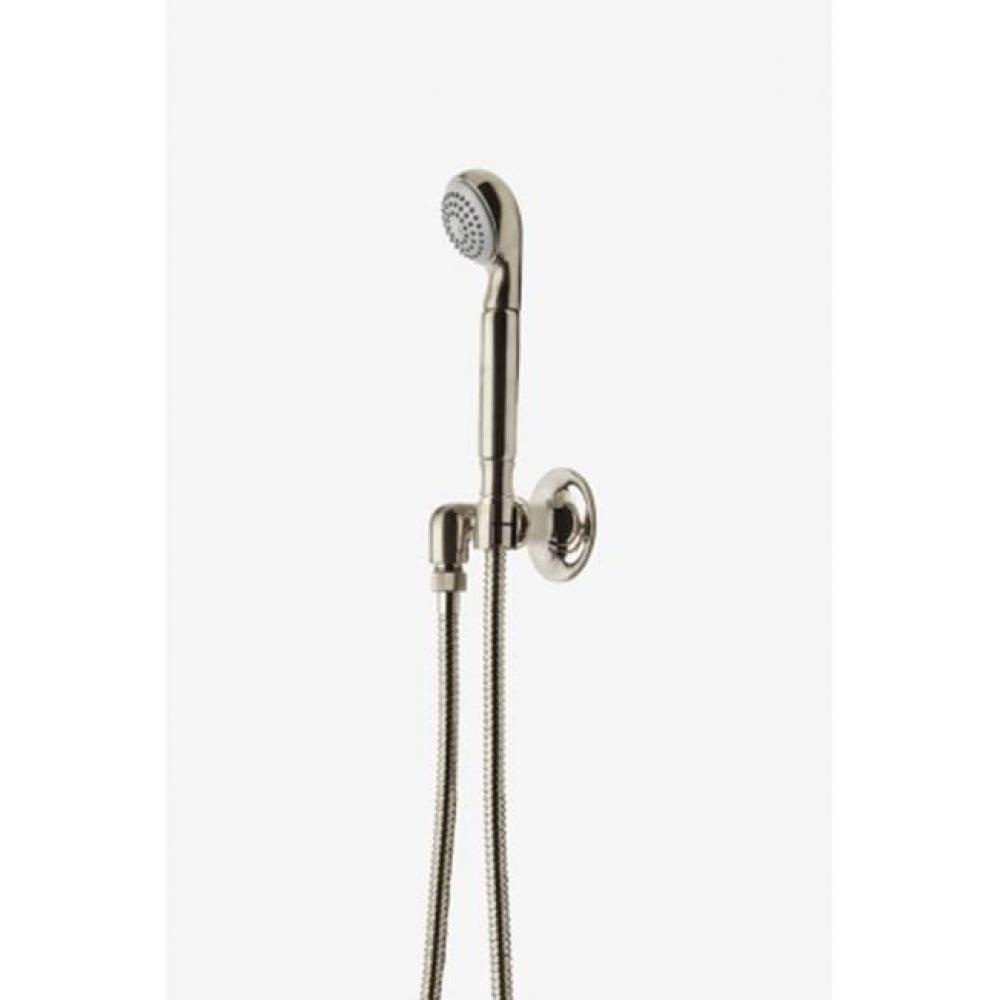 Dash Handshower on Hook with Metal Handle in Unlacquered Brass, 2.5gpm