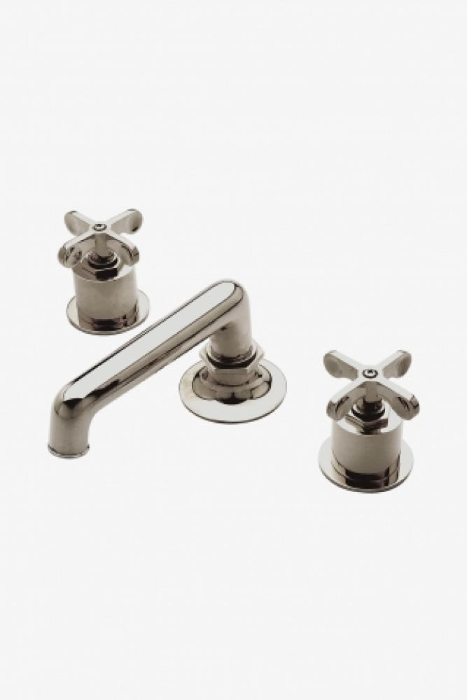 Henry Low Profile Three Hole Deck Mounted Lavatory Faucet with Metal Cross Handles in Shadow