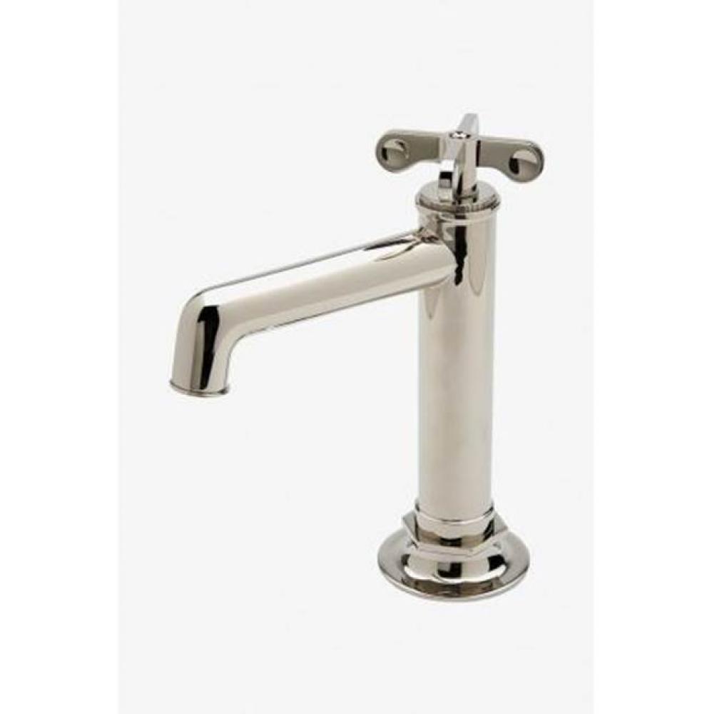 Henry One Hole High Profile Bar Faucet , Metal Cross Handle in Dark Nickel, 2.2gpm