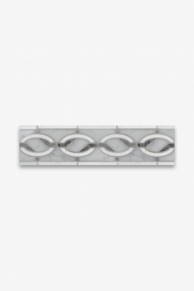 Signet Solid Links Petite Single Border 3 5/8'' x 7 1/4'' in Stone Group