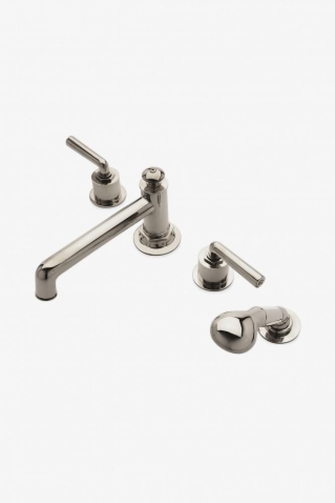 Henry Low Profile Concealed Tub Filler with 2.5gpm Handshower and Metal Lever Handles in Brass