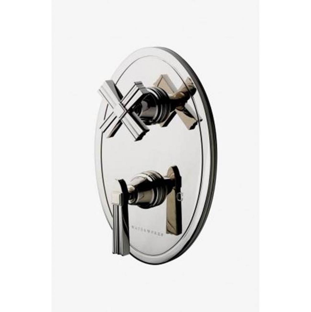 Boulevard Metal Lever Handle Thermostatic with Metal Cross Handle Shutoff