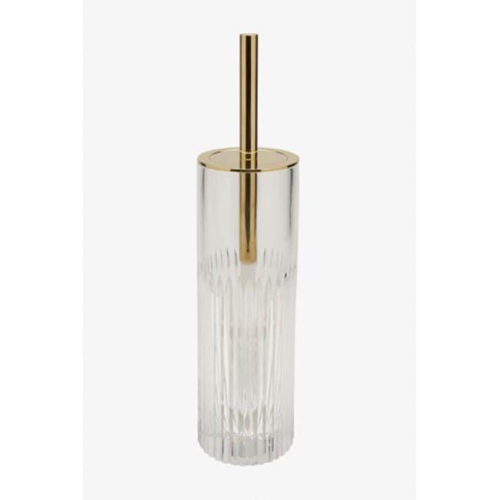 Pierre Watercloset Brush with Holder in Unlacquered Brass