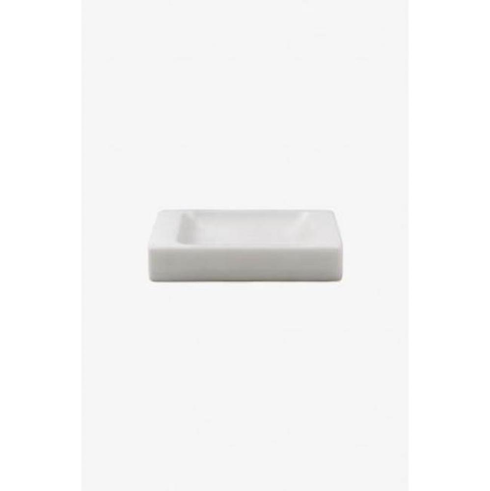 Resin Freestanding One Size Rectangular Soap Dish in Frost