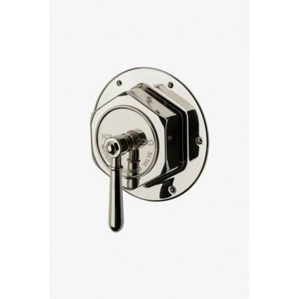 Regulator Thermostatic Control Valve Trim with Metal Lever Handle in Nickel