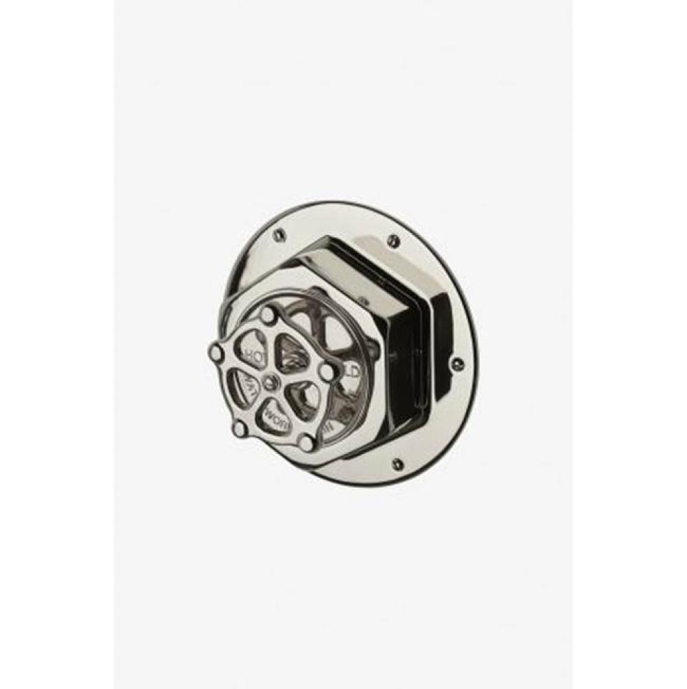 Regulator Thermostatic Control Valve Trim with Metal Wheel Handle in Chrome