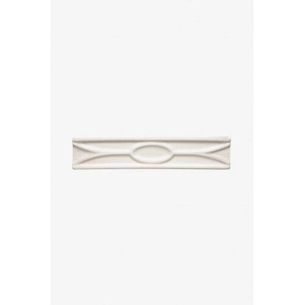 Architectonics Handmade Chinoiserie Ovalette Border 1 1/4 x 6 Finished and Glazed (Left) in Blacko