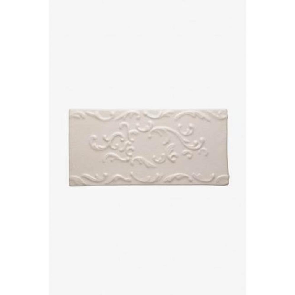 Architectonics Handmade Foliage Cartouche Border Downturn in Icewater Glossy Crackle