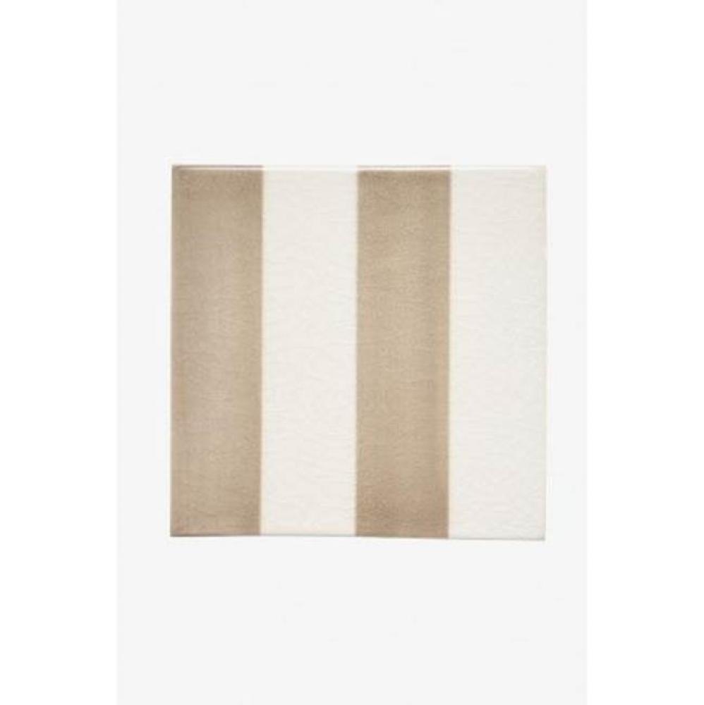 Architectonics Handmade Decorative Field Tile Marquis 6 x 6 in Muslin / Shadow Glossy Crackle