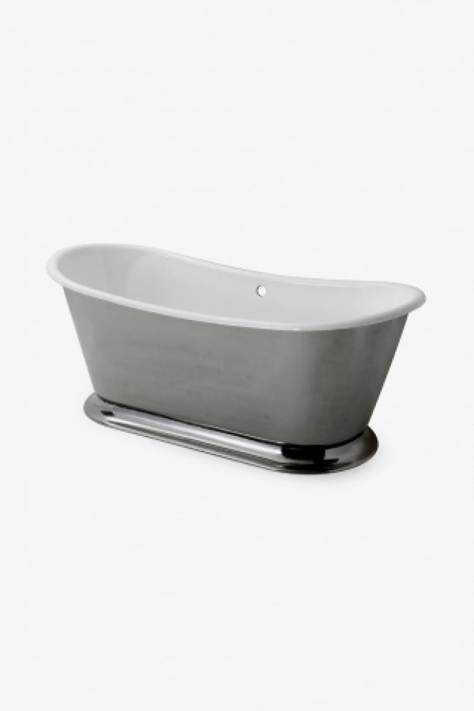 Margaux 70 x 30 x 27 Freestanding Oval Cast Iron Bathtub without Slip Resistance in Unpainted Prim