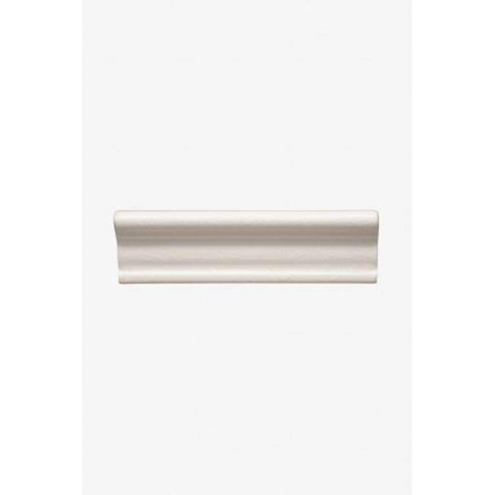 Architectonics Handmade Universal Mirror Sill Rail 1 5/8 x 6 Stopend (Right) in Chalk Glossy Solid