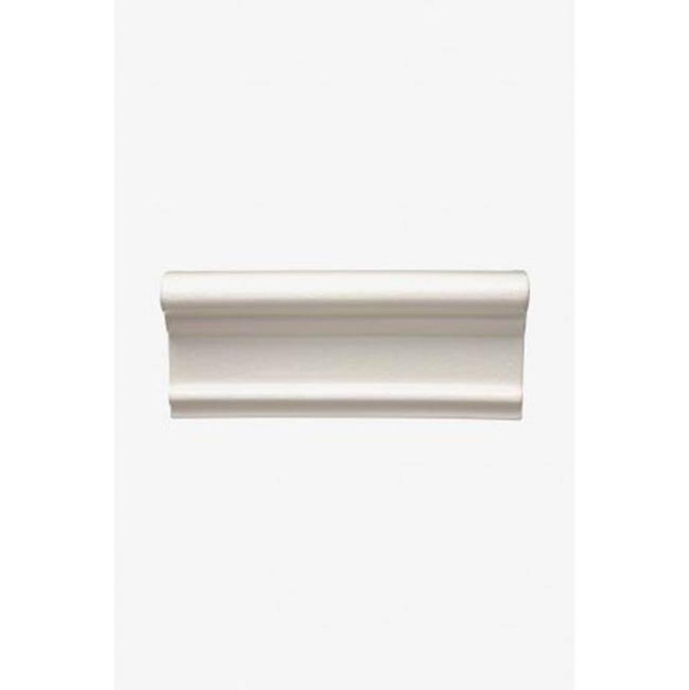 Architectonics Handmade Universal Soffit Rail 2 1/2 x 6 Stopend (Left) in Crepe  Glossy Crackle