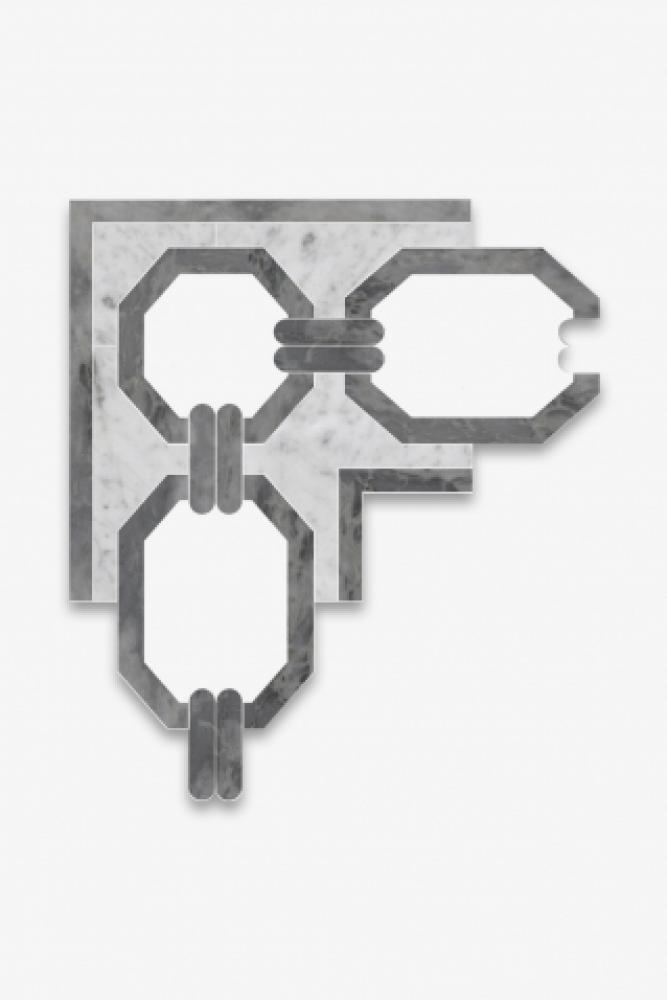 Signet Epaulette Medium Continuous Corner 6 1/4'' x 6 1/4'' in Stone Group