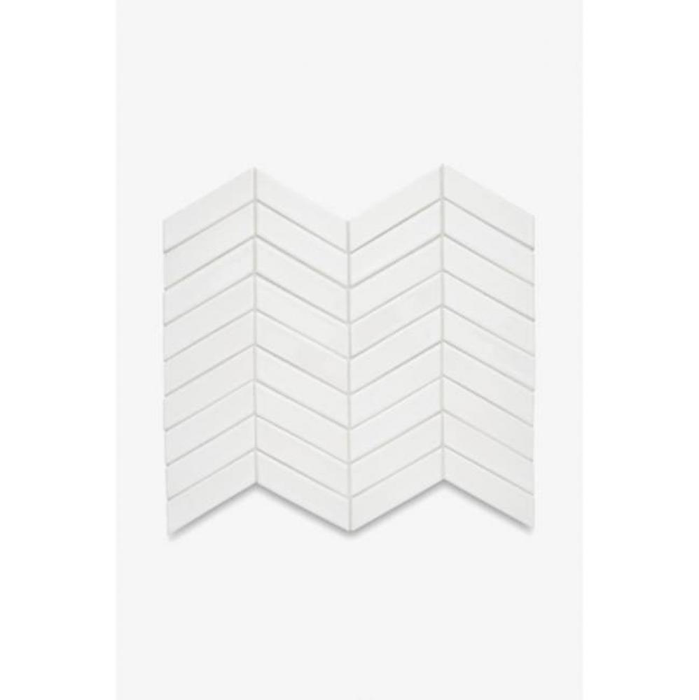 Claypaper Handmade 1'' x 4'' Chevron Mosaic in Laurel Glossy