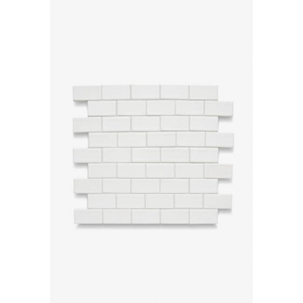 Claypaper Handmade 1 1/4 x 2 3/8 Staggered Mosaic in Cocoa Glossy Wash