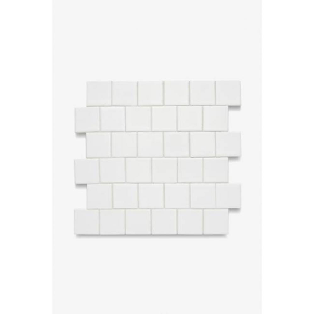 Claypaper Handmade 2 x 2 Staggered Mosaic in  Cocoa Glossy Wash