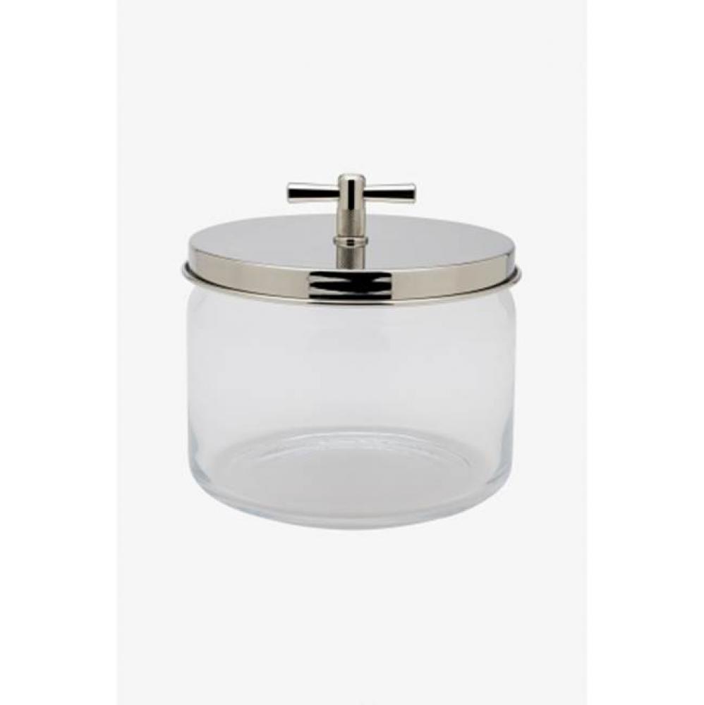 Quarter Large Storage Jar with Nickel Lid