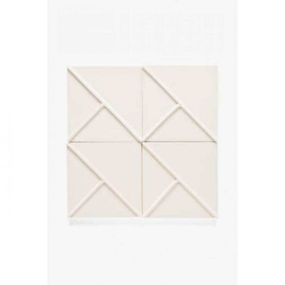 Architectonics Handmade Odyssey Decorative Field Tile Logic Embossed 6 x 6 in Frost Glossy Solid