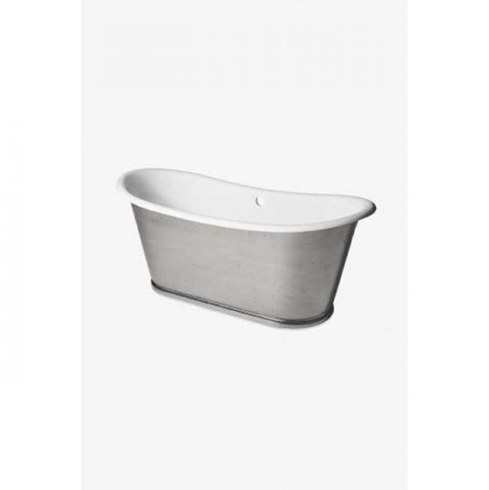 Candide 65 x 28 x 28 Freestanding Oval Cast Iron Bathtub without Slip Resistance in Burnished