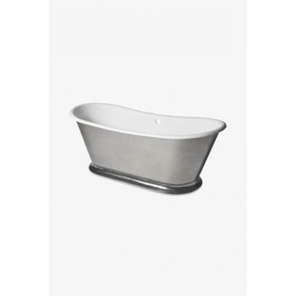 Margaux 70 x 30 x 27 Freestanding Oval Cast Iron Bathtub without Slip Resistance in Burnished