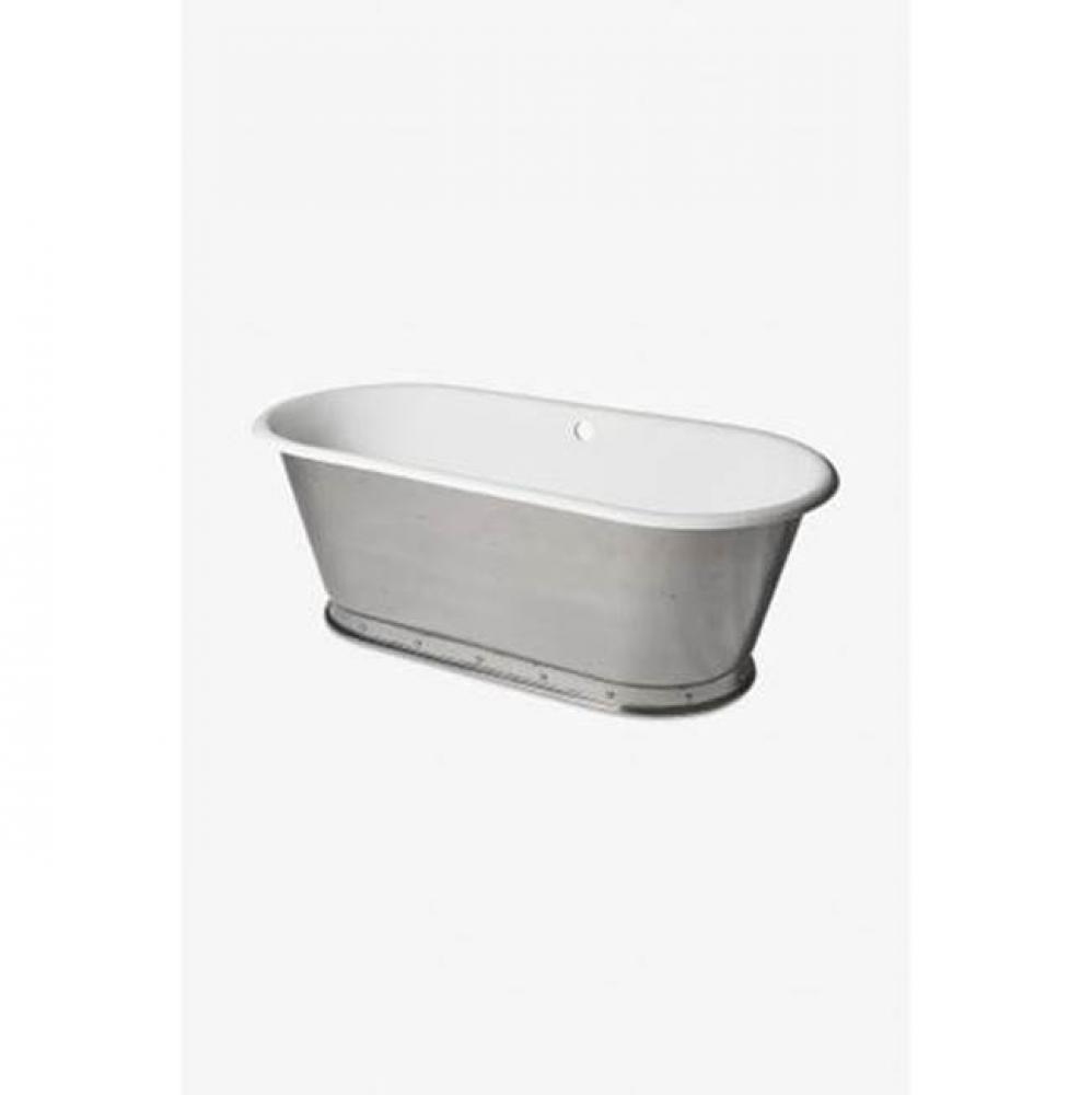 Voltaire 67 x 31 x 24 Freestanding Oval Cast Iron Bathtub without Slip Resistance in Unpainted Pri