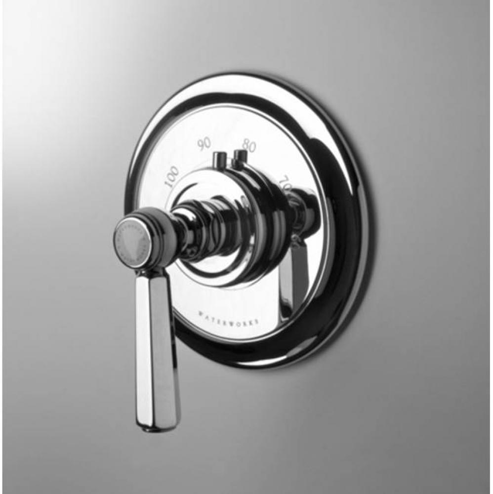 Astoria Thermostatic Control Valve Trim with Metal Lever Handle in Nickel