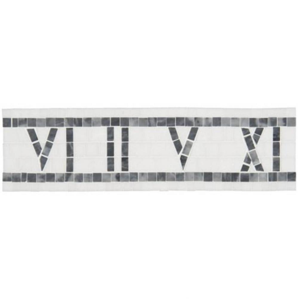 Signet Roman Numeral Border 3 3/8'' x 12'' in Stone Group 1, 2, 3, and