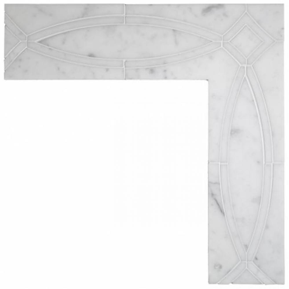 Aqualinea Reticulated A Continuous Corner 3 3/4'' x 13 7/8'' in Stone Group